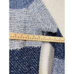 Lucky Brand NEW Womens Blue Striped Cardigan Sweater Wool Blend Fringe Hem Large Photo 3