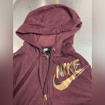 Nike  Women’s Maroon Full Zip Hooded with Pockets - Size Small - VGUC Photo 3
