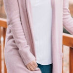 a.n.a Long Sleeve Duster Cardigan Sweater Mauve Pink Purple Open Front Winter M Photo 0