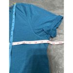 Athletic Works Teal V Neck Short Sleeves Stretch Casual Basic T Shirt Large Photo 6