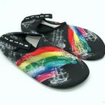 Met 520 Womens Water Shoes Slip On Fabric Rainbow Ship Black 40/41 US 8/9 Photo 0