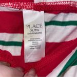 Place Adult Cotton Pajama Pants in Red, White, and Green Stripes Size XL Photo 1