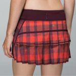 Lululemon Y2K  Pace Setter Skirt Yama Check Heathered Flaming Tomato Sz8 Rare Photo 9