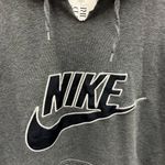Nike  Vintage Y2K Gray Embroidered Swoosh Logo Fleece Hoodie XL Gray Tag XL Gym Photo 1