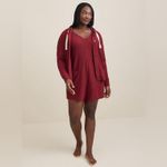 Torrid Red Super Soft Plush Waffle Lounge Cardigan & Romper Sleep Set - size 1 Photo 13