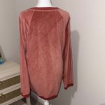 Aerie  Velvet Oversized Long Sleeve Sweatshirt in Rust. Med. Photo 1
