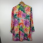 Boston Proper Beaded Floral Tunic Dress Sz XL Tropical Cover Up Resort Colorful Photo 4