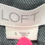 Loft  Ankle Crop Chino Straight Leg Pants Mid Rise Green Pockets Stretch Size 2 Photo 7