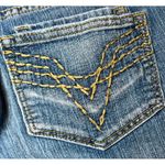 Vigoss Capri Blue Jeans Womens 7 Denim Distressed Cuffed Hem Stretch Casual Photo 7