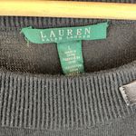 Ralph Lauren  Black Knit Long Sleeve Buckle Accent Crew Neck Sweater L Photo 3