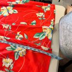 1970s Made in Hawaii Island Fashions Tropical Hawaiian Print Maxi Dress Size 12 Red Photo 8