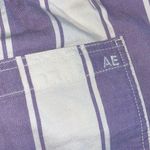 American Eagle NWOT  OUTFITTERS PURPLE WHITE STRIPED DRAWSTRING PULL ON Shorts Photo 4