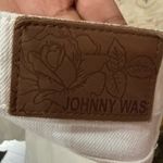 Johnny Was  White Flare Jeans with Vibrant Side Trim Photo 8