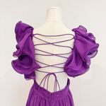 Mac Duggal 68641 Ruffle Tiered Cut Out Chiffon High Low Formal Pageant Gown 2 Photo 9