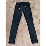 7 For All Mankind The Slim Cigarette Denim Skinny Blue Distressed Jeans Size 27 Photo 4