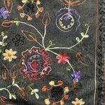 Denim & Co. Black Jean Jacket Women’s Small Floral Embroidered Casual Photo 2