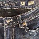 Miss Me  Women's Fleur De Lis Bling Signature Boot Bootcut Jeans Size 30 Photo 2