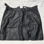 Free People Black Faux Leather Pencil Skirt Photo 0