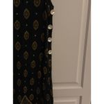 LA CERA Women Medium Green Rayon Paisley Print Sleeveless Midi Dress Buttons Gold Size undefined Photo 3