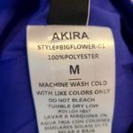 Akira 3D Big Flower Power Mini Statement Dramatic Dress Blue Size M Photo 5