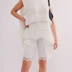 Free People NEW  Claire Tee Tunic Top Eyelet Embroidered Ruffle Slouchy Sz L NWOT Photo 0