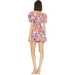 MISA Los Angeles Womens Dress Medium Floral Cutout Puff Sleeve Cottage Flirty Photo 1