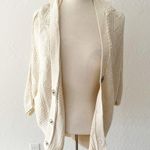 Free People Cream Oversized Slouchy Cable Knit Cardigan | XS Photo 3