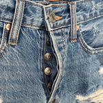 Aeropostale  Blue Distressed Jean Shorts High-Waisted 90s High Rise Cut Off Photo 2