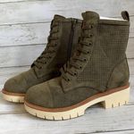 MIA NWT Women's Havenn Lace-Up Chunky Sole Booties in Olive Green Photo 4