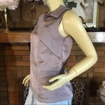 Vera Wang SIMPLY  PURPLE SATIN RUFFLED BLOUSE (2) Photo 3