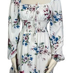 Urban Outfitters New Lumiere White Floral Mini Dress Size M Photo 0