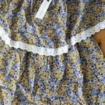 Cupcakes and Cashmere  Andria Deep Indigo Floral Romper NWT Sz (L) Photo 2