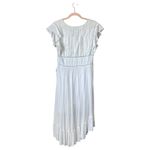 Anthropologie RAGA Rachell Flutter Sleeve Midi Dress White Size Medium Cottagecore Boho Fairy Photo 3