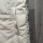 Thrive Societe Cream Quilted Vest XS Full zip Casual with Pockets Tan Winter Photo 5