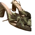 Loeffler Randall  Metallic Reed Pleated Twist Heels Sz. 12 Photo 9