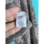 Altar'd State Altar’d State Taupe Lace Long Sleeve Corset Hem Top — Square Neck — XS Photo 3