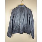 a.n.a Vintage  Women’s XL Black Genuine Lambskin Leather Motorcycle Biker Jacket Photo 7
