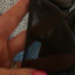 In Bloom jonquil Black Sheer short robe with Red Floral Detail no belt Medium Photo 6