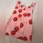Kimchi Blue Pink and Red Mini Dress with Cherry Print Photo 5