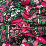 Farm Rio  Dress Mini Floral Black Flower Garden Cotton Pink Swing Resort spring Photo 3