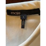 Maje Blue White And Black Colorblock Silk Detail Crew Neck Mini Shift Dress S Photo 6
