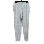 NWT size medium gray white striped jogger sweats pajama bottoms pants tie‎ waist Photo 1