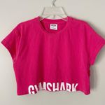 Gymshark Size S Pink Short Sleeve Crop Top Cotton Blend Photo 0