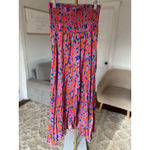 Natural Life  Floral Smocked Maxi Dress Skirt Strapless Slit Boho L Cottagecore Photo 1