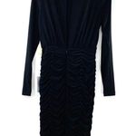 Eliza J  Ruched Long Sleeve Stretch Jersey Dress In Black Size 2 New With Tags Photo 3