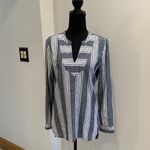 Old Navy  NWOT Linen and Cotton Striped Tunic size S Photo 2