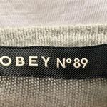 Obey  Gray Cropped Lightweight Sweater Photo 2