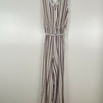 Mimi Chica  Surplice Front Womens Crop Length StripedRayon Jumpsuit Size Small‎ Photo 6
