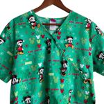 Micky‎ Mouse Christmas Scrubs Disney Top L Medical Uniform Nurse Workwear Dental Green Size L Photo 8