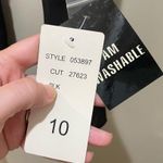 Sandra Darren Sheer Tie Waist Top Blouse Black Size 10 Photo 3